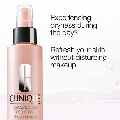 Clinique Moisture Surge Face Spray Thirsty Skin Relief | Hydrating Face Mist for Glowing + Soothed Skin | Preps + Refreshes, 1 Fl Oz Clinique