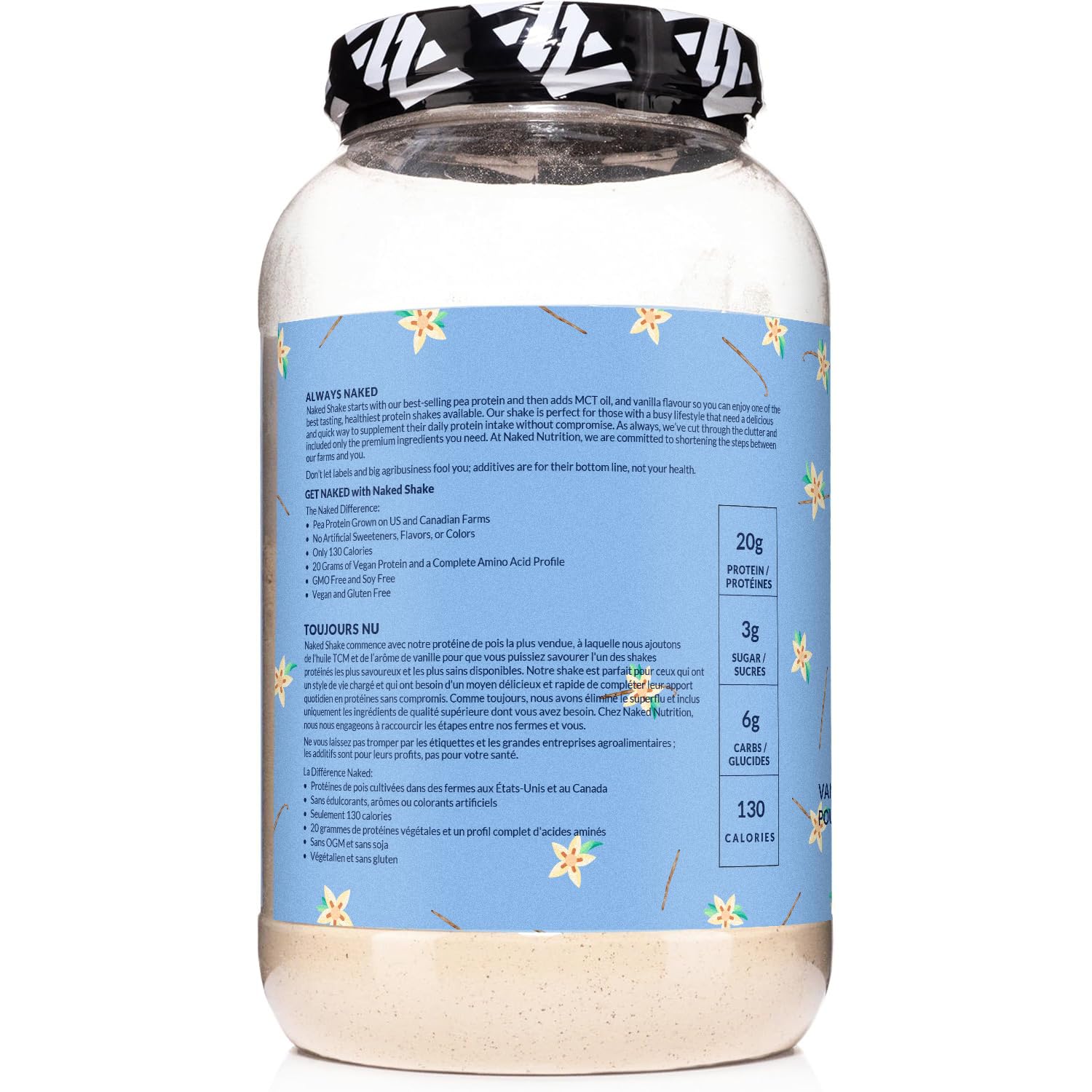 NAKED Shake - Vanilla Protein Powder - Plant Based Protein Shake with Mct Oil, NSF Certified, Gluten-Free, Soy-Free, No Gmos Or Artificial Sweeteners - 30 Servings NAKED buy australia supplements