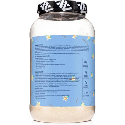 NAKED Shake - Vanilla Protein Powder - Plant Based Protein Shake with Mct Oil, NSF Certified, Gluten-Free, Soy-Free, No Gmos Or Artificial Sweeteners - 30 Servings NAKED