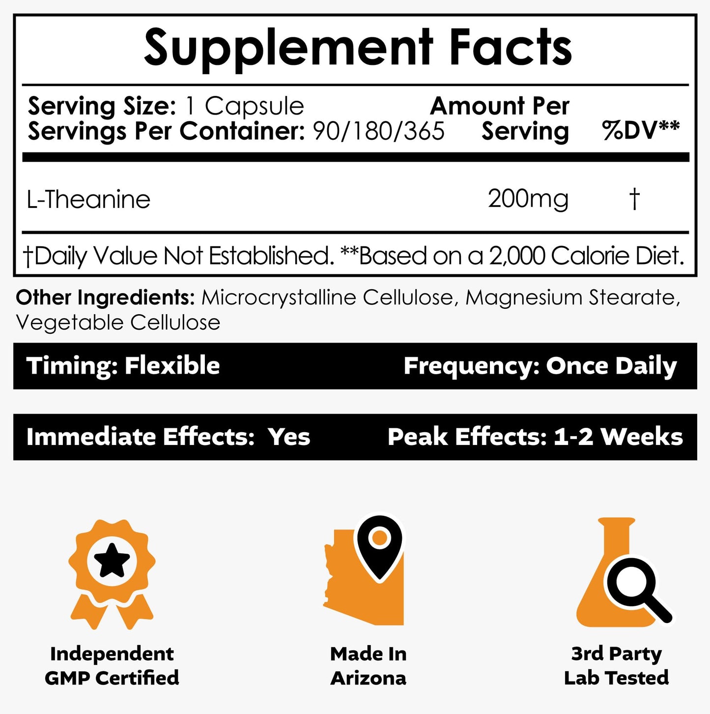 Nootropics Depot L-Theanine Capsules 200mg (90 Count) | Promotes Relaxation | Supports Healthy Stress Levels + Sleep Cycles | Promotes Cognitive Function + Focus | Amino Acid Supplement
