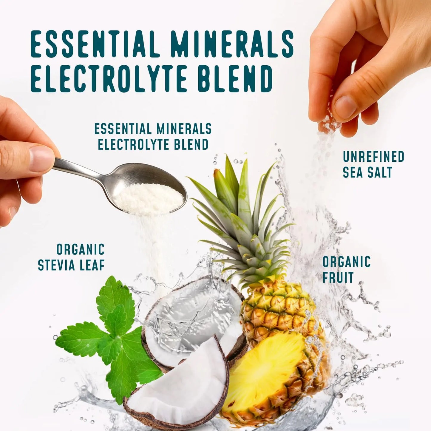 FlavCity Pineapple Coconut Electrolytes Powder Packets - 28 Hydration Packets - No Added Sugar - Hydration Powder with Real Fruit & Unrefined Sea Salt FlavCity