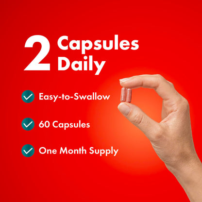Red Yeast Rice with CoQ10 Supplement | Healthy Cholesterol Levels & Heart Health Support | Extra Strength Red Yeast Rice 1200 MG (600 MG Per Capsule) with Monakolin K Purely Holistic