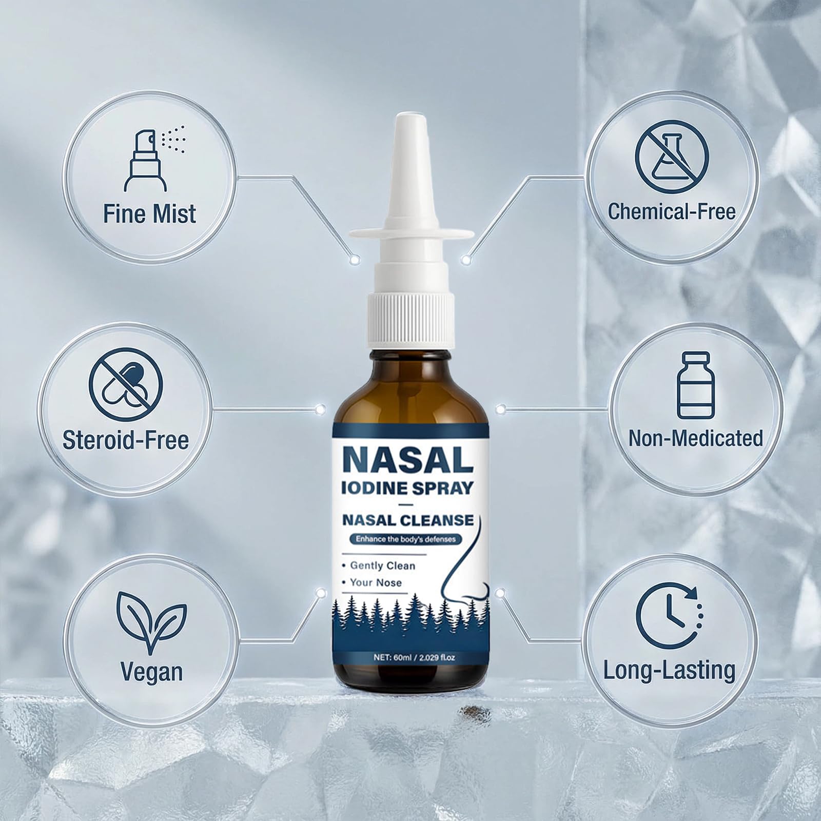 VIPUDA Nutramd Iodine Nasal Spray, Cleanses & Refreshes Your Nasal Passages, Iodine & Fulvic Acid Blend, 100% Natural Mineral Formula – 60 ml/2.029 fl.oz (1pc) VIPUDA buy australia supplements