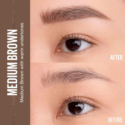 Maybelline Express Brow Ultra Slim Eyebrow Makeup, Brow Pencil with Precision Tip and Spoolie for Defined Eyebrows, Medium Brown, 1 Count (Packaging May Vary) MAYBELLINE