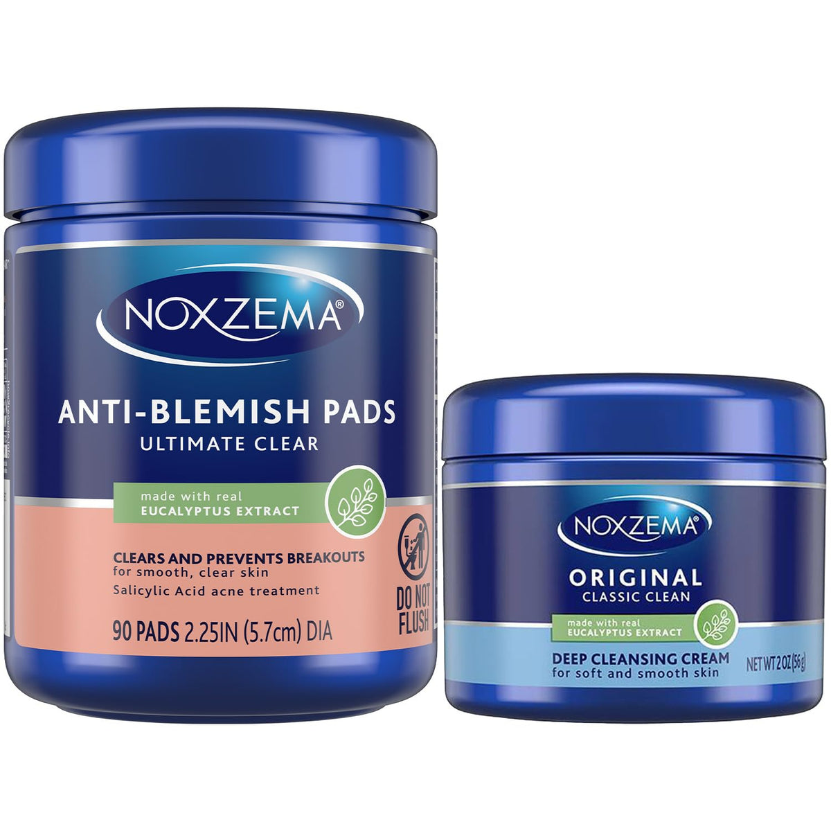 Noxzema Travel-Friendly Face Cleanser + Ultimate Clear Anti-Blemish Pads Noxzema