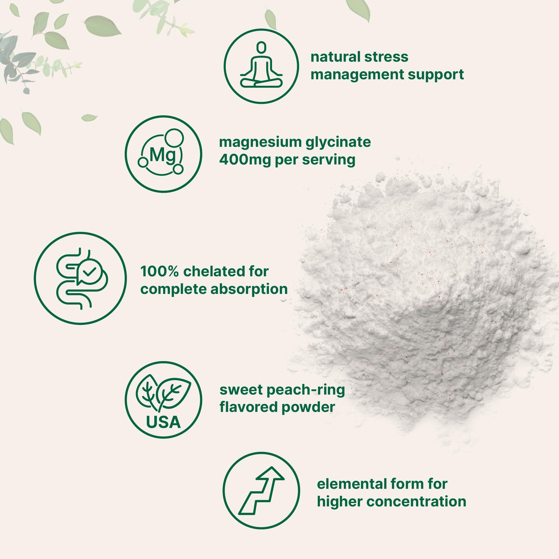 Magnesium Powder, 12oz (56 Servings) | Magnesium Glycinate Powder | Sweet Peach Ring Flavored | Sleep, Muscle, Heart & Nerve Health Support | Easily Absorbed | Non-GMO, Vegan, Sugar Free Micro Ingredients buy australia supplements