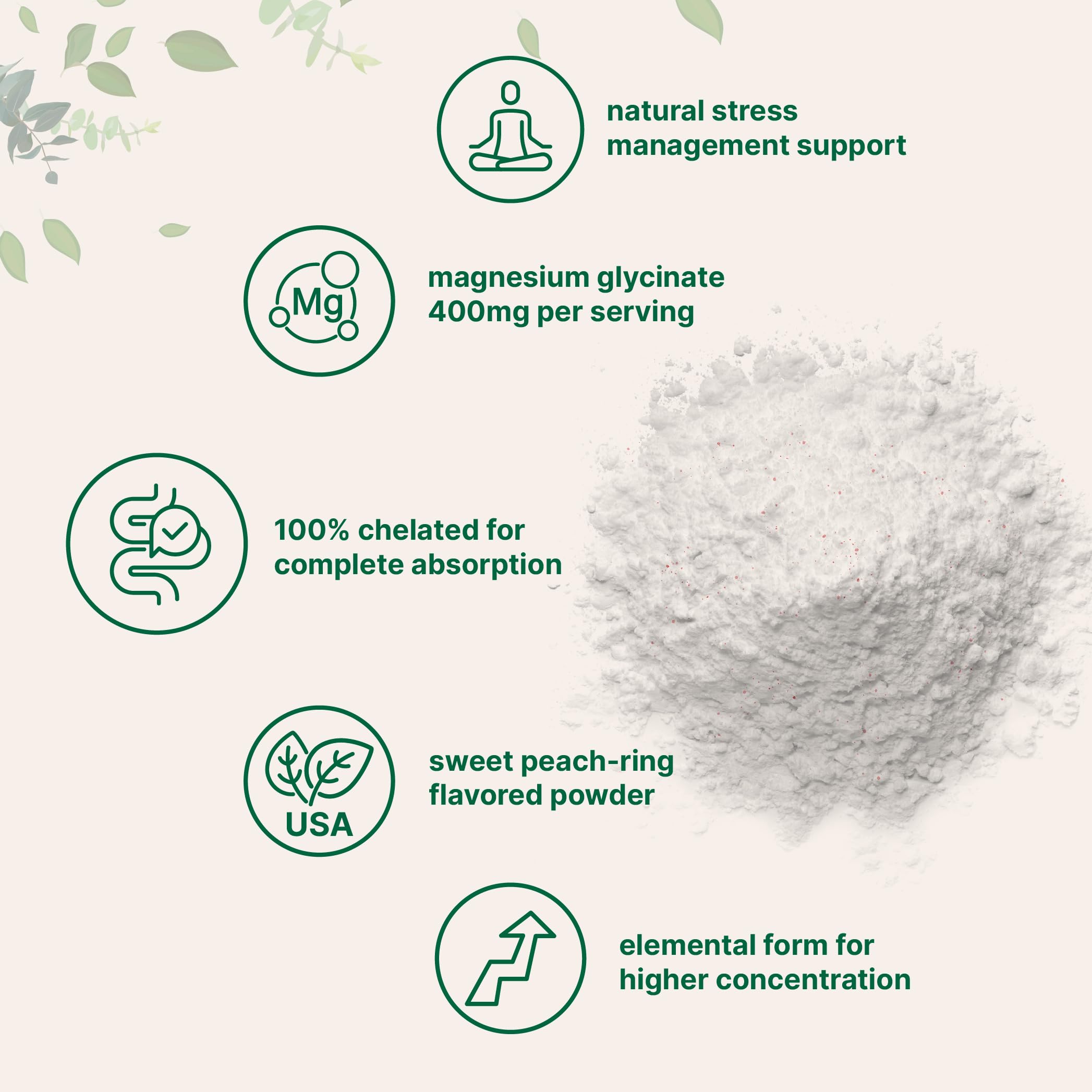 Magnesium Powder, 12oz (56 Servings) | Magnesium Glycinate Powder | Sweet Peach Ring Flavored | Sleep, Muscle, Heart & Nerve Health Support | Easily Absorbed | Non-GMO, Vegan, Sugar Free Micro Ingredients buy australia supplements