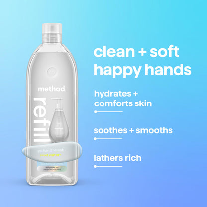 method Gel Hand Wash Refill, Sweet Water, 34 fl oz Method