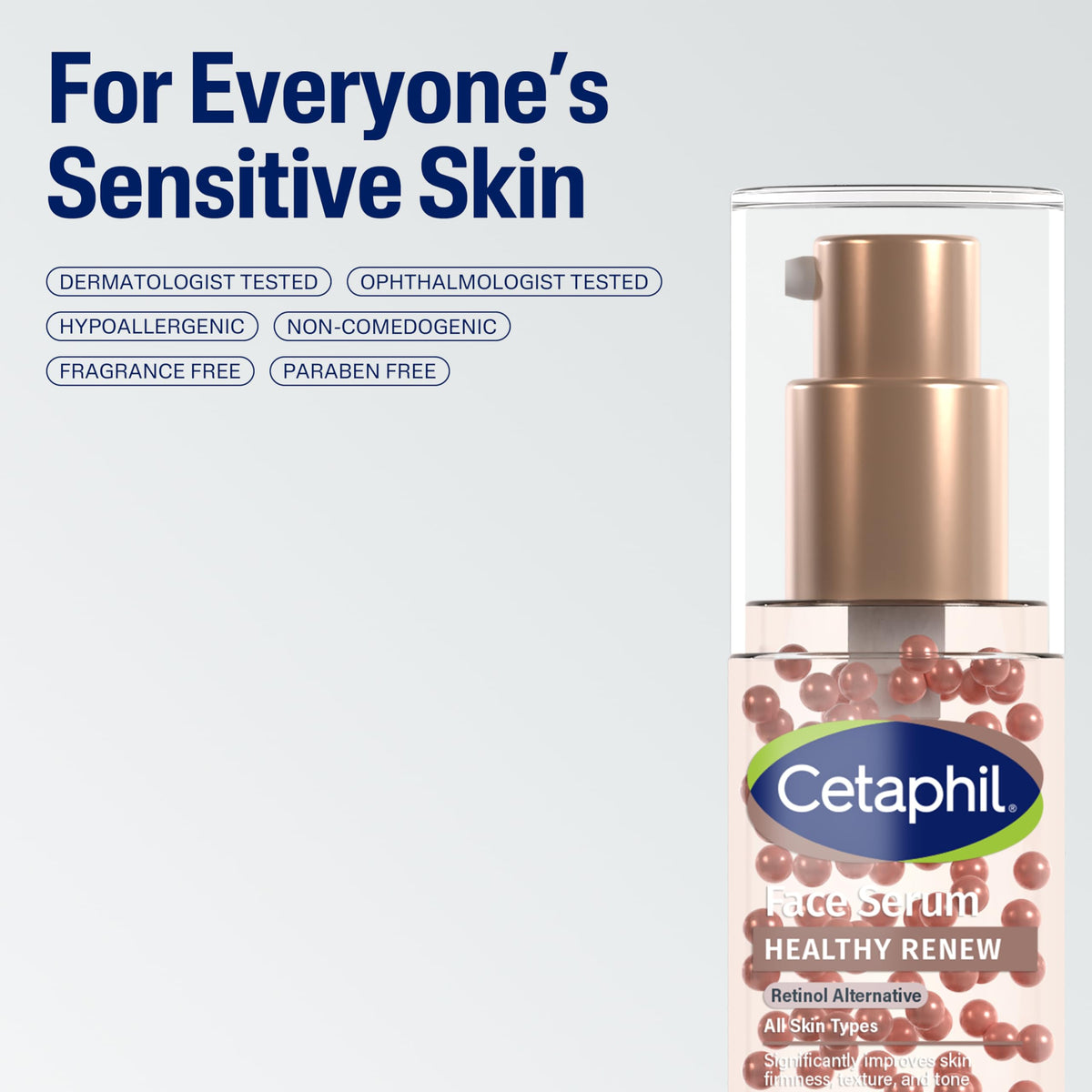 Cetaphil Healthy Renew Anti-Aging Face Serum, Peptides, Retinol-Free, 1oz Cetaphil