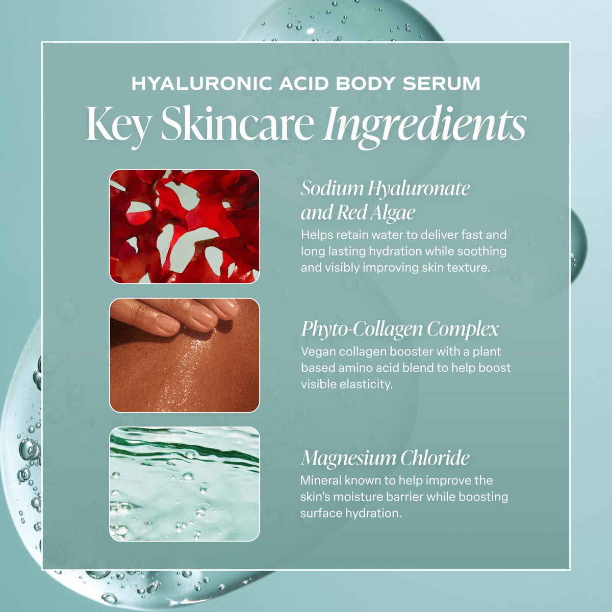 Saltair Hyaluronic Acid Body Serum | Fragrance-Free HA Hydrator | 13 oz Saltair