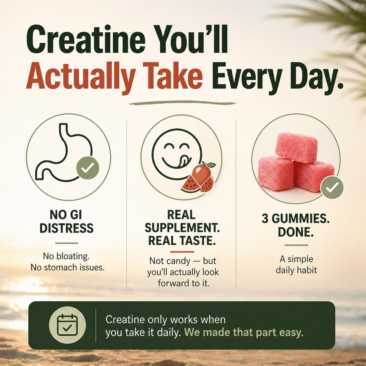 Creatine Monohydrate Gummies 5g - Only 2g Sugar, Made in USA - Sour Watermelon Flavor - Vegan & 3rd Party Tested - Pre & Post Workout Supplement for Women and Men (120 Count, 40 Servings) Cabana Nutrition buy australia supplements