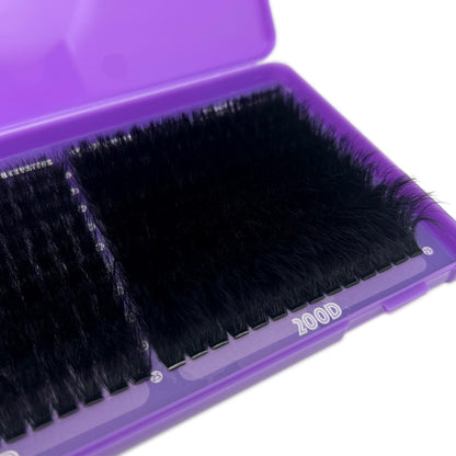 FUBBZRUI Fluffy Lash CLusters 12-25mm Long Cat Eye D Curl 280PCS Cluster Volume Eyelash Extensions 150D+200D Individual Lashes Thick DIY Lash Extesnion FUBBZRUI