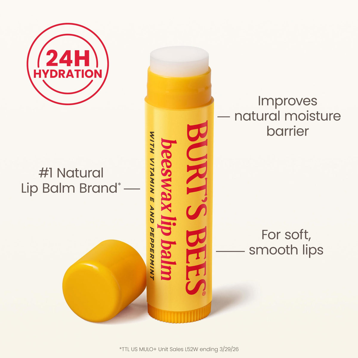 Burt's Bees Lip Balm, Original Beeswax, 0.15 oz., 2 Tubes Burt's Bees