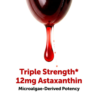 Micro Ingredients Astaxanthin 12mg with MCT Oil, 120 Softgels, 4 Month Supply | Premium Astaxanthin Antioxidant Supplements* | Fresh Microalgae Source Micro Ingredients