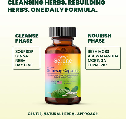 Serene Herbs Cellular Detox Duo – Soursop Capsules + 17-1 Capsules