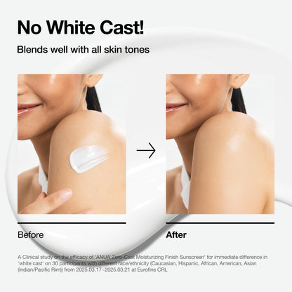 Anua Zero-Cast Moisturizing Sunscreen SPF 50, 1.69 fl oz ANUA