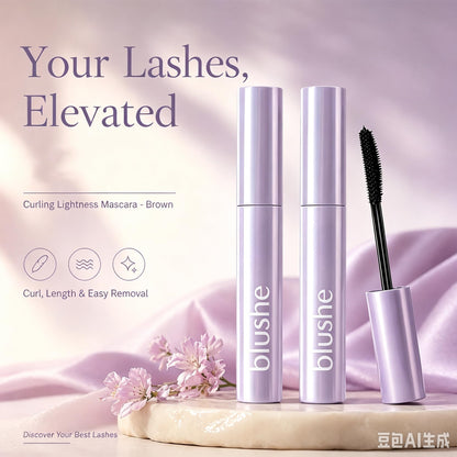 2pcs Blushe Lash Serum Mascara, New Upgrade Blush Korean Mascara, Lengthening & Volumizing Fiber Lash Makeup For Defined, Full Lashes, Smudge Resistant Generic