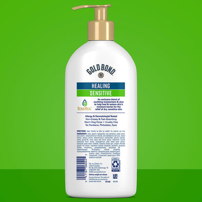 Gold Bond Healing Sensitive Daily Body & Face Lotion for Women & Men, 13 oz Gold Bond