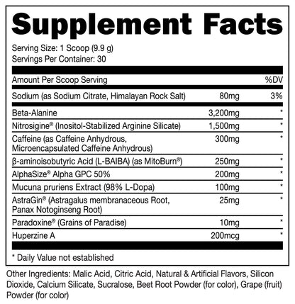 Bucked Up LFG Pre Workout - Supplement Powder for Energy, Pump, Endurance and Burn (30 Servings) (Berry)