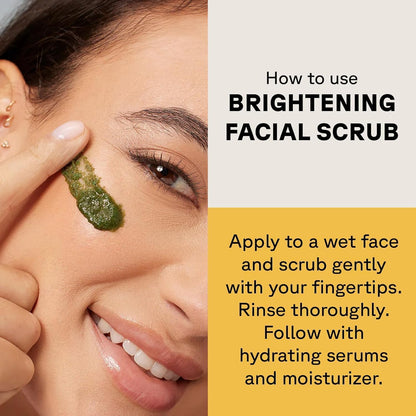 Acure Brightening Facial Scrub - Exfoliating Face Wash - 4 fl oz Acure