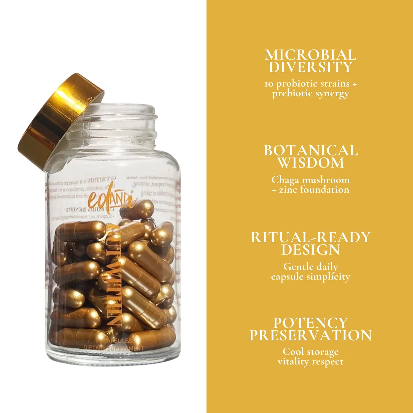 ed&i Gut Within Prebiotic & Probiotic Supplement - Digestive Probiotics for Women, Probiotics for Women Bloating, Digestive Support, Women’s Gut Health edandi
