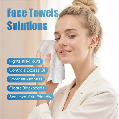GWT XL Disposable Fragrance-Free Face Towels, 50 Count, 1 Pack Gold Water Trading