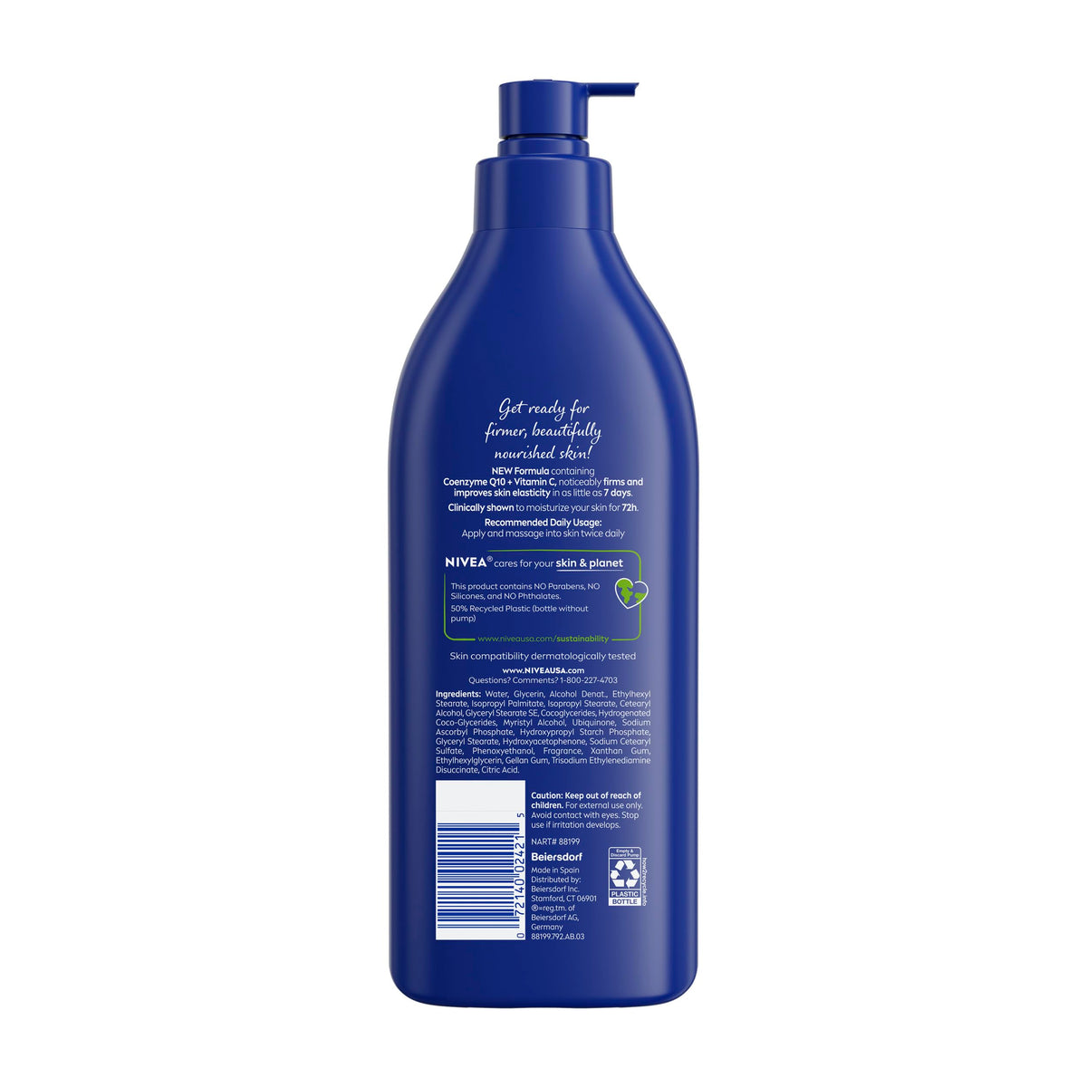 NIVEA Nourishing Hydration Skin Firming Body Lotion, 16.9 FL OZ NIVEA