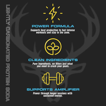 Bucked Up Lightly Carbonated Protein Soda | 25g Whey Isolate - Zero Sugar, Low Calorie, Caffeine Free, Clean Drink | Sparkling Protein Soda - 12 Pack, 16 oz Cans (Banana Pineapple)
