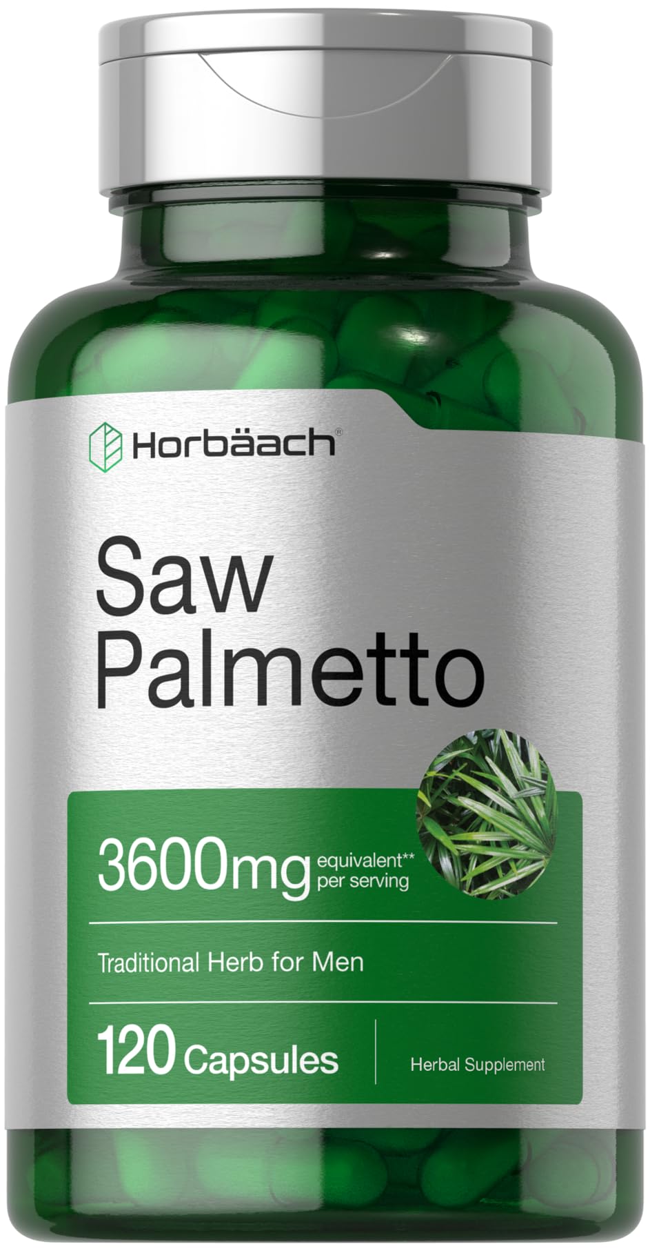 Horbäach Saw Palmetto Extract | 120 Capsules | Non-GMO and Gluten Free Formula | from Saw Palmetto Berries Horbäach