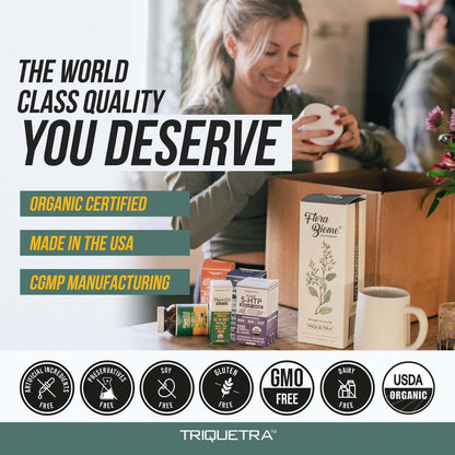 Organic Plant D3 + K2 | 5000 iu D3 + 120 mcg K2 as All-Trans MK7 from MenaQ7® - 100% Whole Food, Raw & Vegan | Enhanced Digestion with Prebiotic Triquetra Health