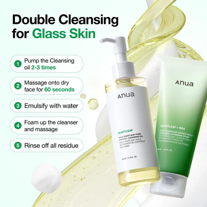 Anua Heartleaf Pore Control Cleansing Oil, Korean Skincare, 6.76 fl.oz ANUA