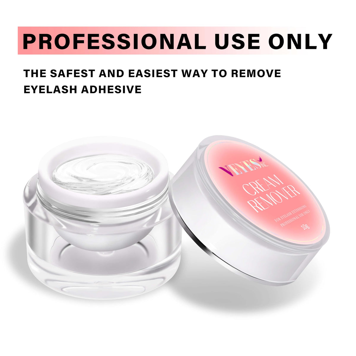 VEYES INC Cream Lash Remover for Lash Extensions 10g Low Irritation Eyelash Glue Remover Lash Tech Supplies for Professional or Salon Use Peach VEYES INC