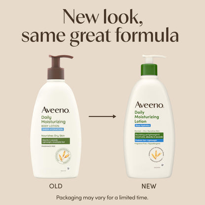 Aveeno Daily Moisturizing Sheer Hydration Fragrance-Free Lotion with Prebiotic Oat for Dry Skin, Lightweight, Non-Greasy and Fast-Absorbing Body Lotion Nourishes Skin with 48-Hour Moisture, 18 Fl Oz Aveeno