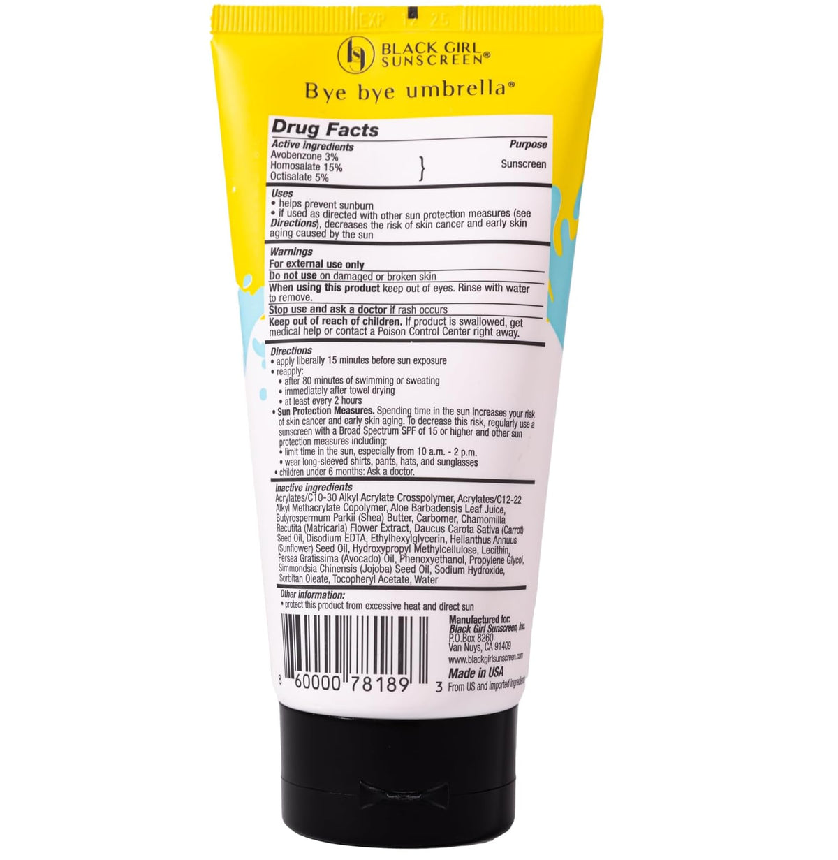 Black Girl Sunscreen Kids SPF 50 Face & Body Sunscreen BLACK GIRL SUNSCREEN