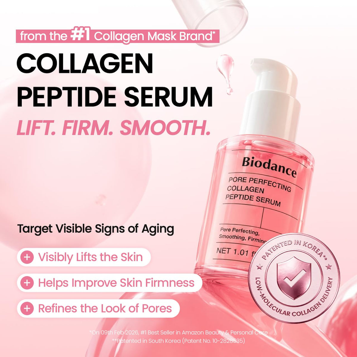 BIODANCE Firming Collagen Peptide Face Serum for Anti-Aging, 1.01 fl. oz. BIODANCE