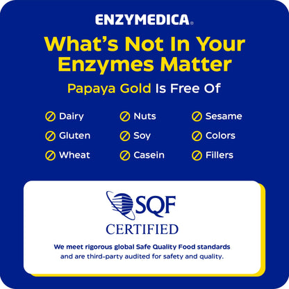 Enzymedica Papaya Gold - Papaya Enzymes Chewable - 120 Tablets Gsupps Australia