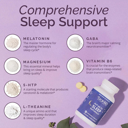 BRAINMD Dr Amen Put Me To Sleep Naturally - 90 Chewable Tablets - with Melatonin, L-Theanine, Magnesium, GABA, Vitamin B6 & 5-HTP - Gluten Free - 45 Servings