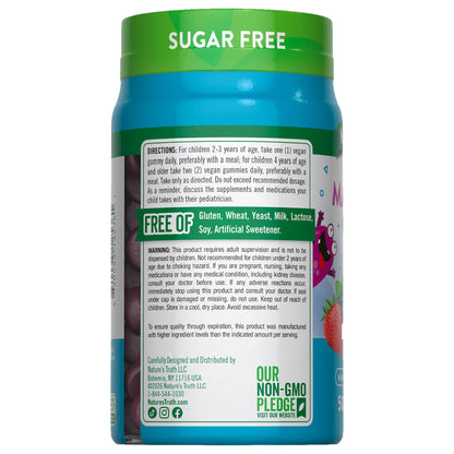 Nature's Truth Magnesium Gummies for Kids | Glycinate & Citrate | 50 Count | Mixed Berry Flavor | Vegan, Non-GMO Nature's Truth