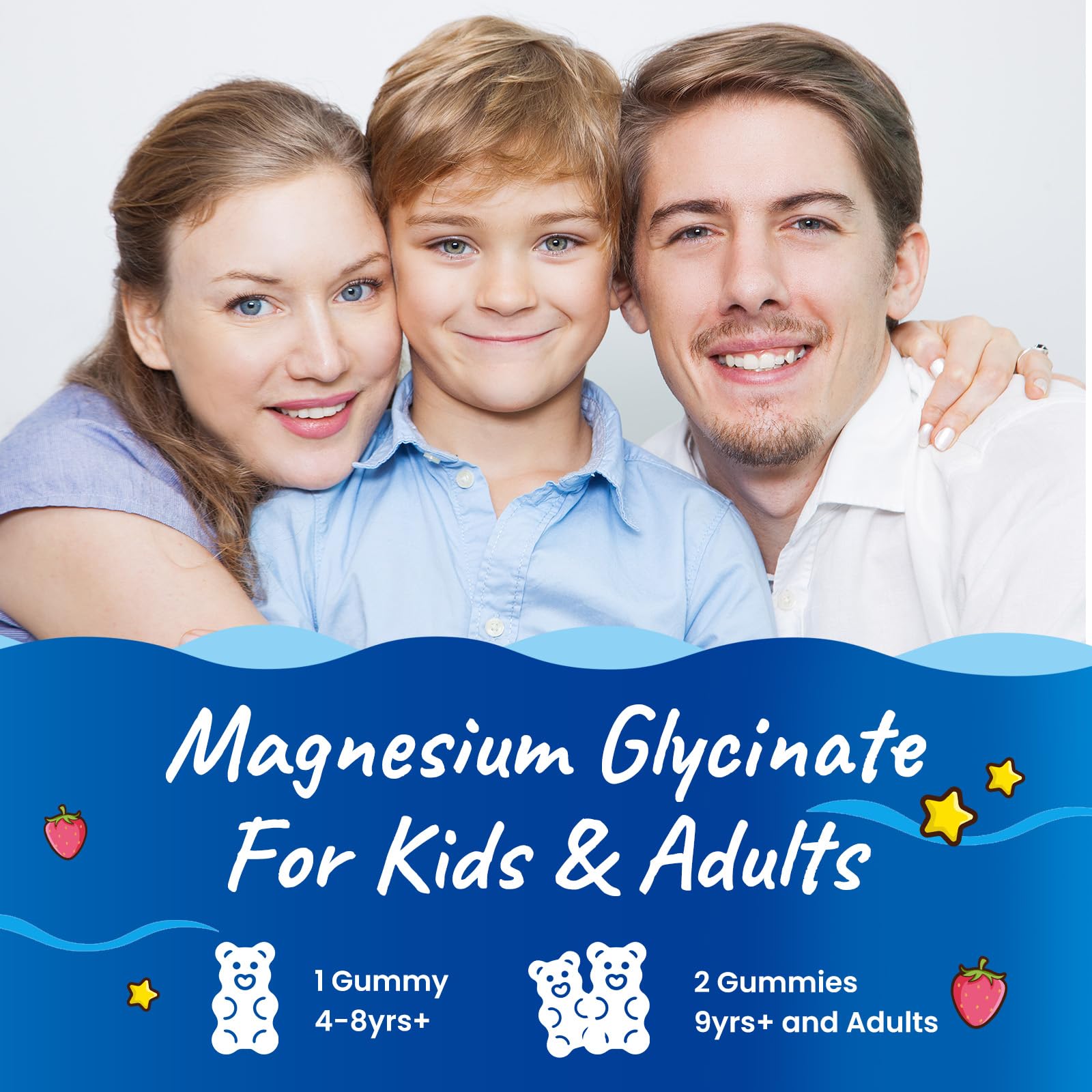 Magnesium Glycinate Gummies for Kids - with L-Theanine, Omega-3, Vitamin B6, D3, Zinc - Kids Magnesium Gummies for Sleep, Relaxation, Calm & Focus - Sugar Free Strawberry 60ct Hovika buy australia supplements