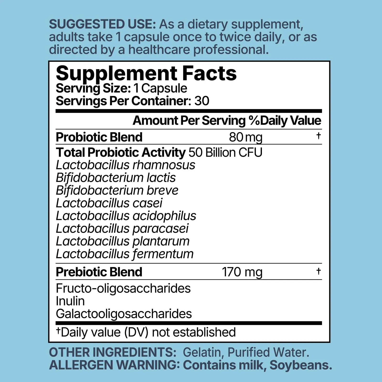 MISS PEP Probiotics 50 Billion CFU - 8 Unique Strains + 3 Prebiotics - Immune, Digestive & Gut Health - Supports Occasional Constipation, Diarrhea, Gas & Bloating - Probiotics for Women & Men - 30ct MISS PEP buy australia supplements