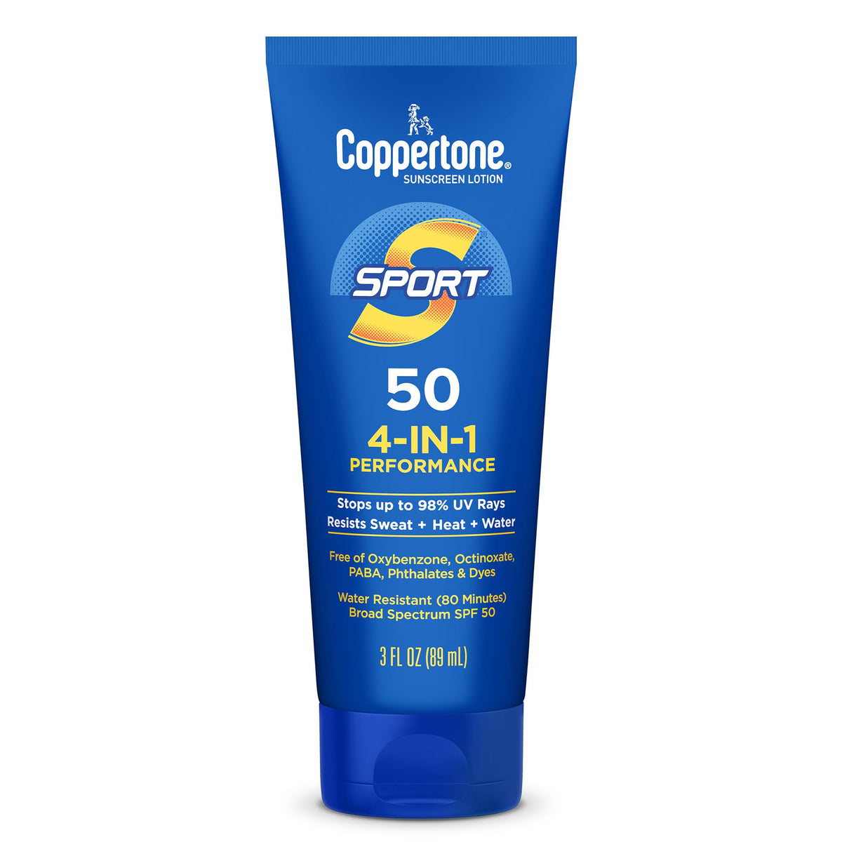 Coppertone SPORT Sunscreen Lotion Broad Spectrum SPF 50 (3 Fluid Ounce) (Packaging may vary) Coppertone