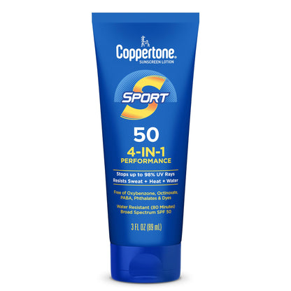 Coppertone SPORT Sunscreen Lotion Broad Spectrum SPF 50 (3 Fluid Ounce) (Packaging may vary) Coppertone