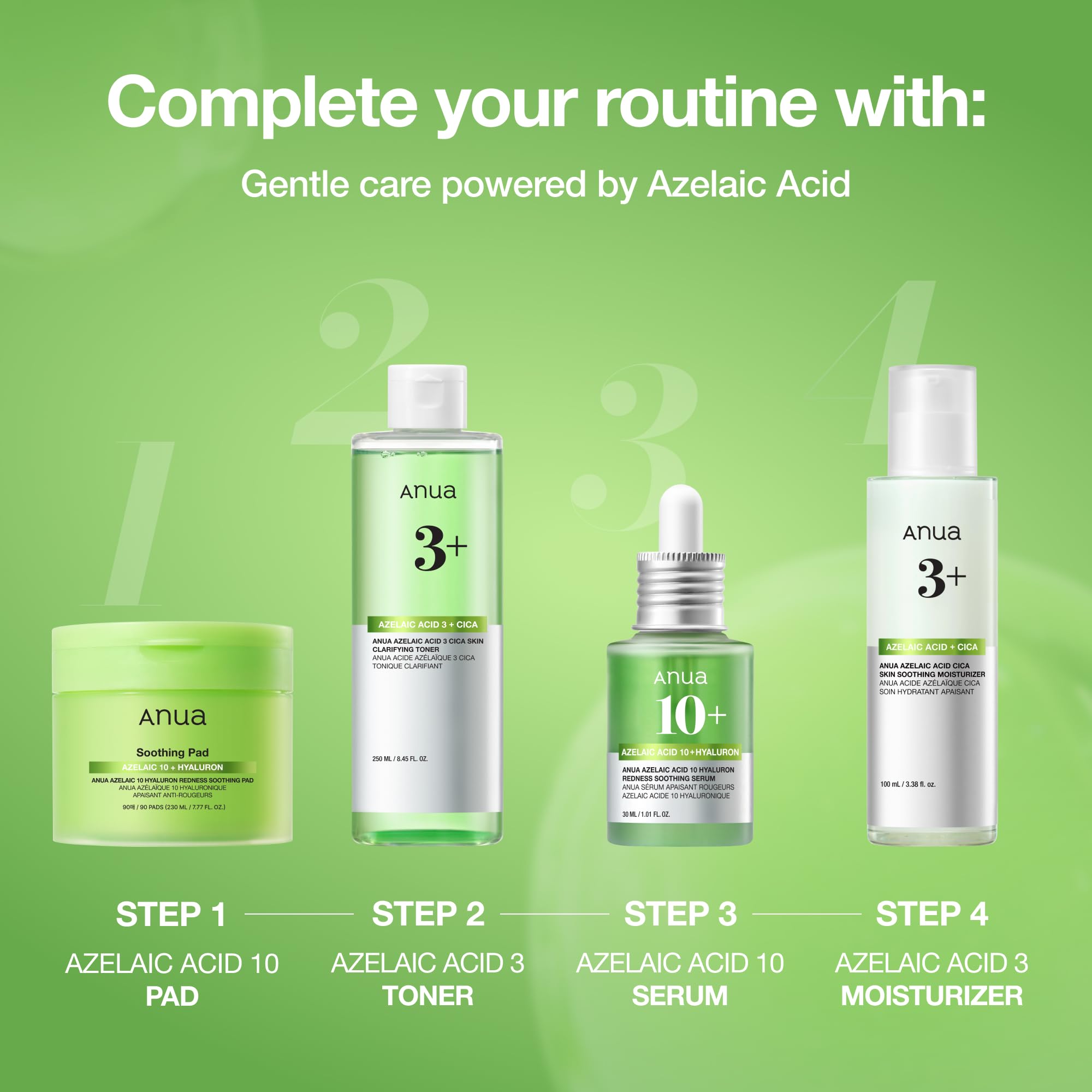 Anua Azelaic Acid 10 Hyaluron Redness Soothing Serum, Facial Serum for Blemish-Prone & Oily-Prone Skin