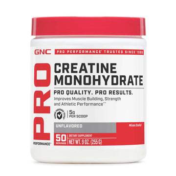 GNC Pro Performance Creatine Monohydrate Powder for Women & Men, 5g Creatine Per Serving, Muscle Building, Energy Production, Endurance, Performance, 50 Servings GNC buy australia supplements