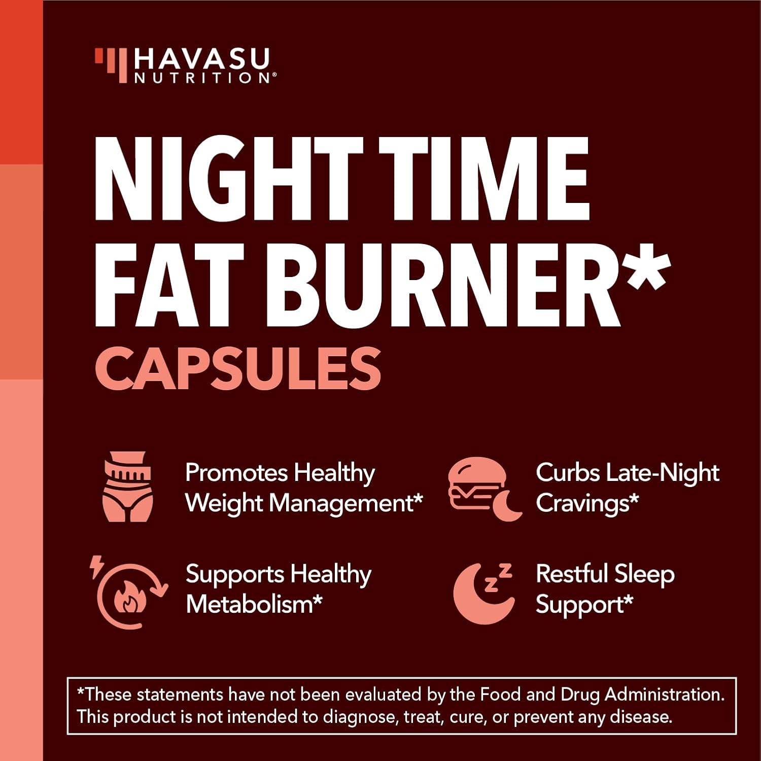 Night Time Fat Burner for Weight Loss Support for Men and Women, 60 Count | Appetite Suppressant and Overnight Metabolism Booster with Melatonin for Sleep Support, Vegan, Gluten Free, 60 Servings Gsupps Australia