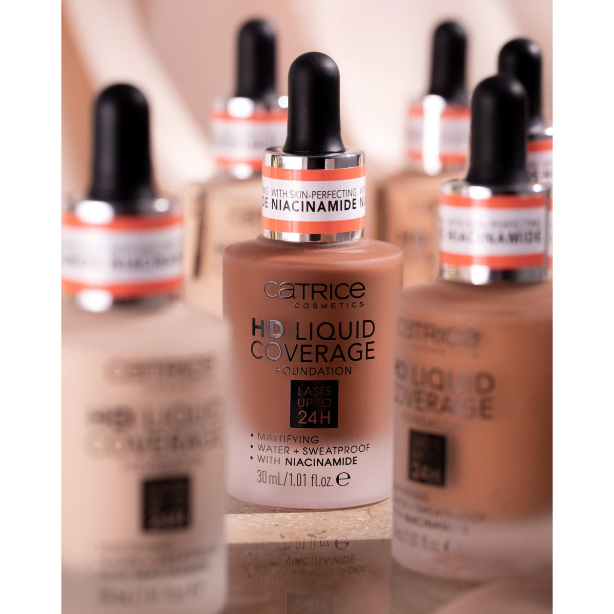 Catrice HD Liquid Coverage Foundation, 24HR Wear (010 | Light Beige) Catrice Cosmetics