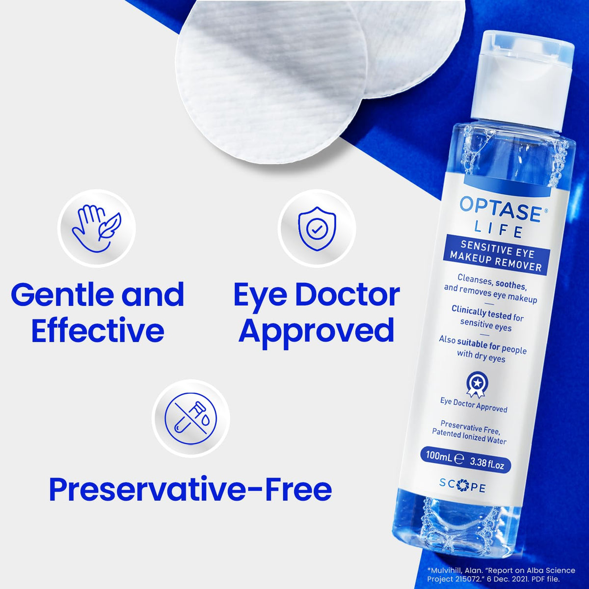 OPTASE® Life Sensitive Eye Makeup Remover, 100 ml Optase