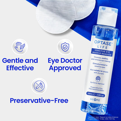OPTASE® Life Sensitive Eye Makeup Remover, 100 ml Optase