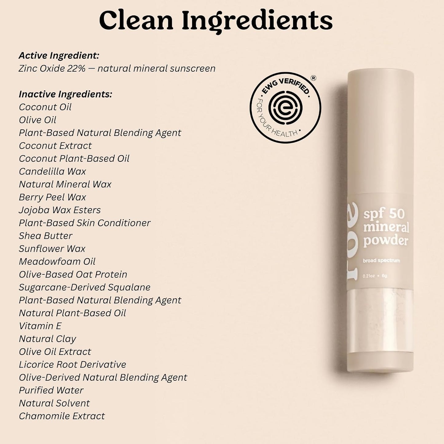 Roe Wellness- SPF 50 Powder Sunscreen Mineral-Based, Non-Toxic Brush-on For Kids, Adults & Babies | For Scalp, Face & Body (Reef Safe)(2Pack)