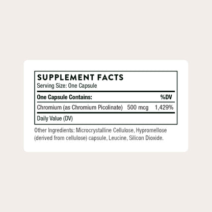 THORNE - Chromium Picolinate - Essential Mineral Supplement for Healthy Metabolism Support - Supports Carbohydrate Cravings* THORNE